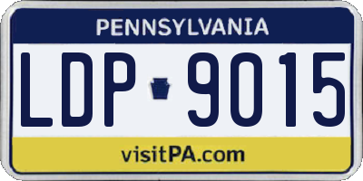 PA license plate LDP9015