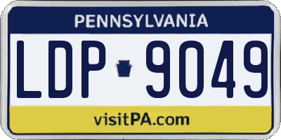 PA license plate LDP9049