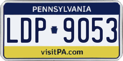 PA license plate LDP9053
