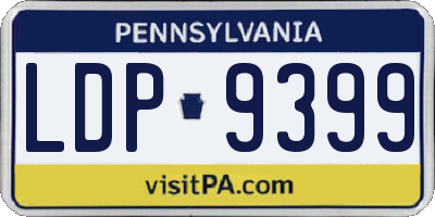 PA license plate LDP9399
