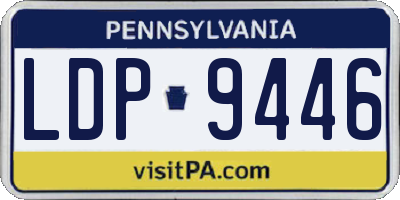 PA license plate LDP9446