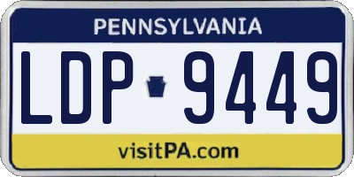 PA license plate LDP9449