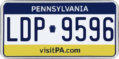 PA license plate LDP9596