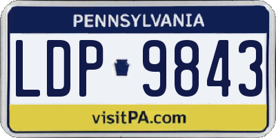 PA license plate LDP9843