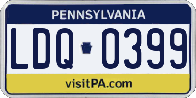 PA license plate LDQ0399