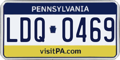 PA license plate LDQ0469