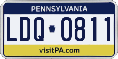 PA license plate LDQ0811