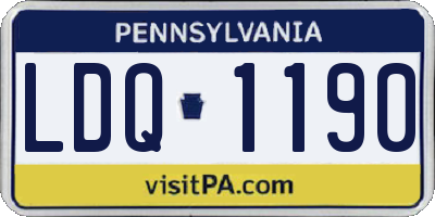 PA license plate LDQ1190