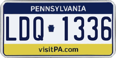 PA license plate LDQ1336