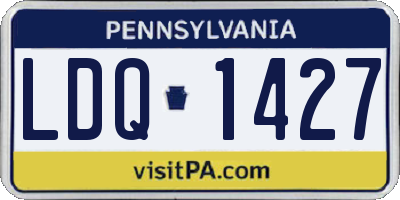 PA license plate LDQ1427