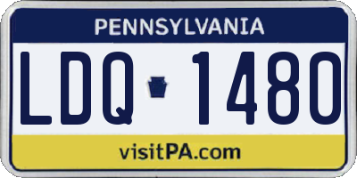 PA license plate LDQ1480