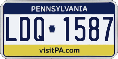 PA license plate LDQ1587