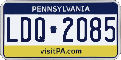 PA license plate LDQ2085