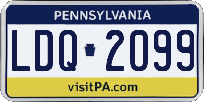 PA license plate LDQ2099