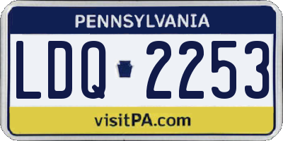 PA license plate LDQ2253