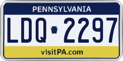 PA license plate LDQ2297