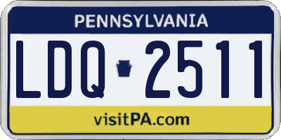 PA license plate LDQ2511