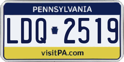 PA license plate LDQ2519