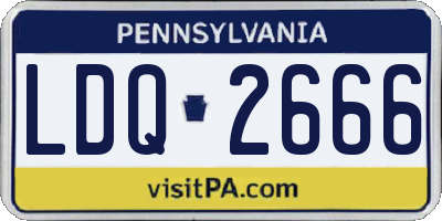 PA license plate LDQ2666
