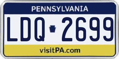PA license plate LDQ2699