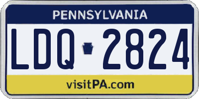 PA license plate LDQ2824