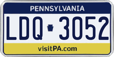 PA license plate LDQ3052