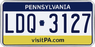PA license plate LDQ3127