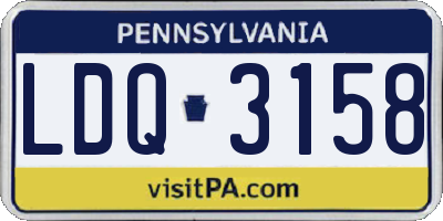 PA license plate LDQ3158