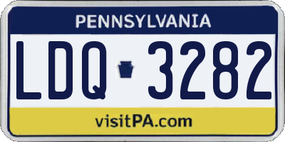 PA license plate LDQ3282
