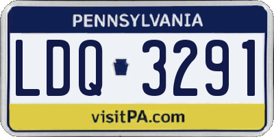 PA license plate LDQ3291