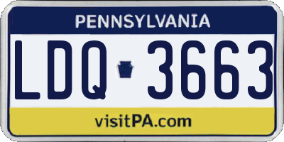PA license plate LDQ3663