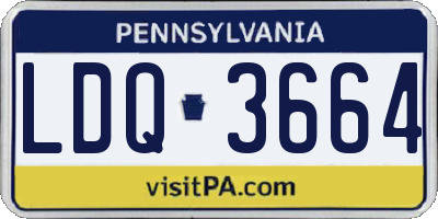 PA license plate LDQ3664