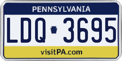 PA license plate LDQ3695