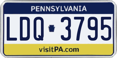 PA license plate LDQ3795