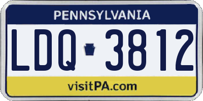 PA license plate LDQ3812