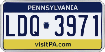 PA license plate LDQ3971