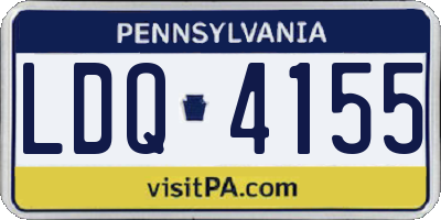PA license plate LDQ4155