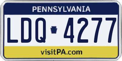 PA license plate LDQ4277