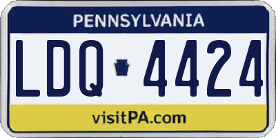 PA license plate LDQ4424