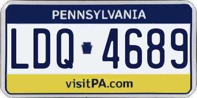 PA license plate LDQ4689