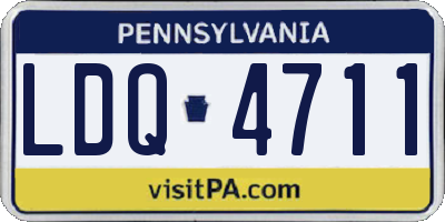 PA license plate LDQ4711