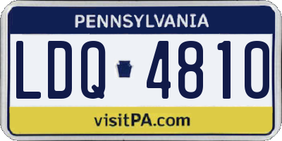 PA license plate LDQ4810