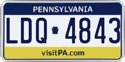 PA license plate LDQ4843