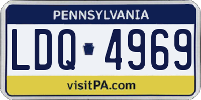 PA license plate LDQ4969