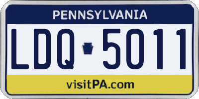 PA license plate LDQ5011