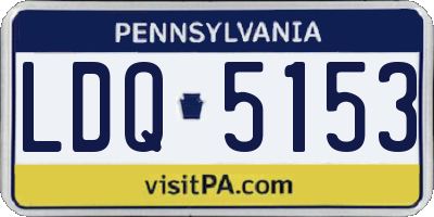 PA license plate LDQ5153