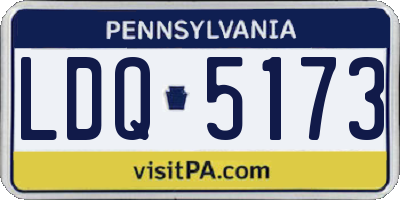 PA license plate LDQ5173
