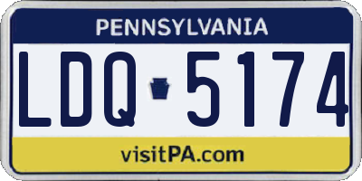PA license plate LDQ5174