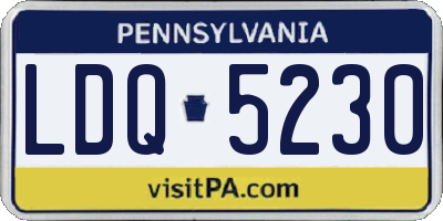 PA license plate LDQ5230