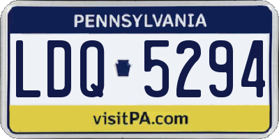PA license plate LDQ5294